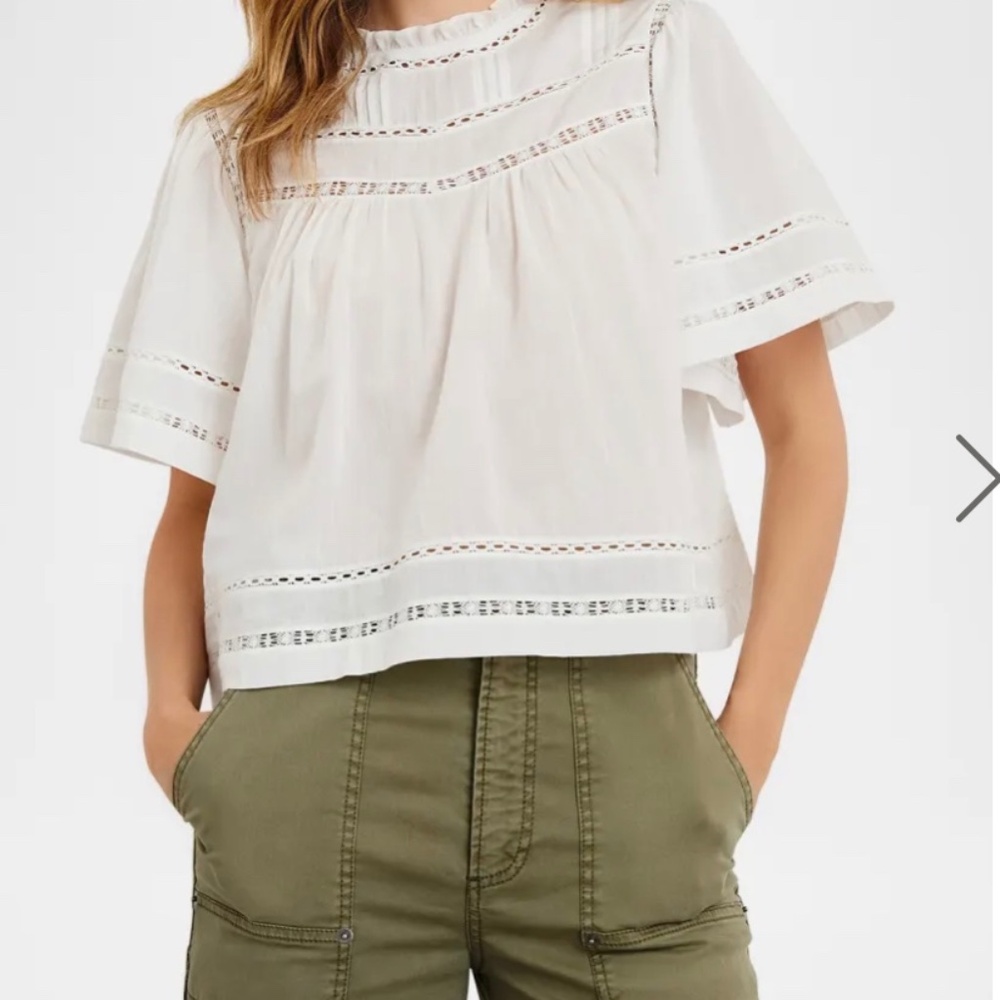 Rails White Eyelet Blouse
